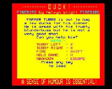 Duck! (19xx)(-)[DUCK][E00DFS] screen shot title